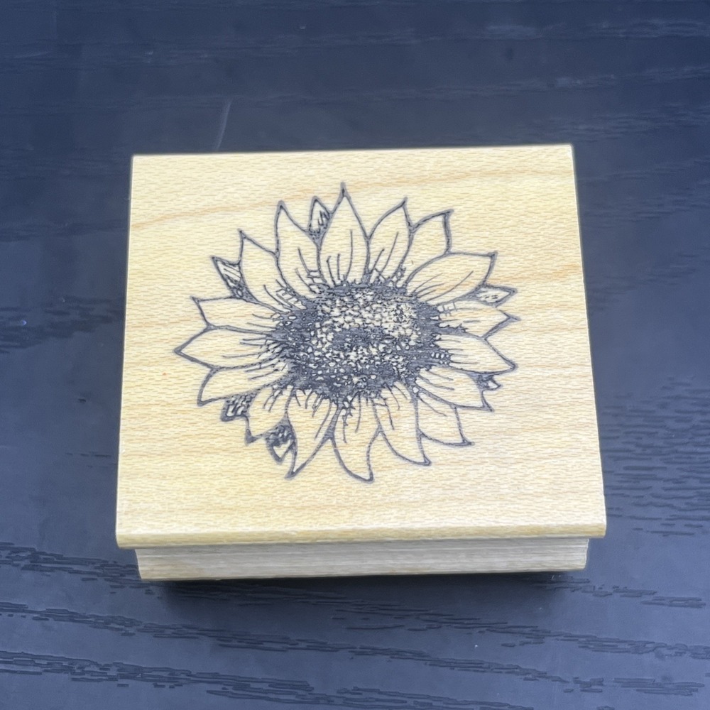 Great Expressions Sunflower D196 Rubber Embossing‎ Stamp Floral Craft